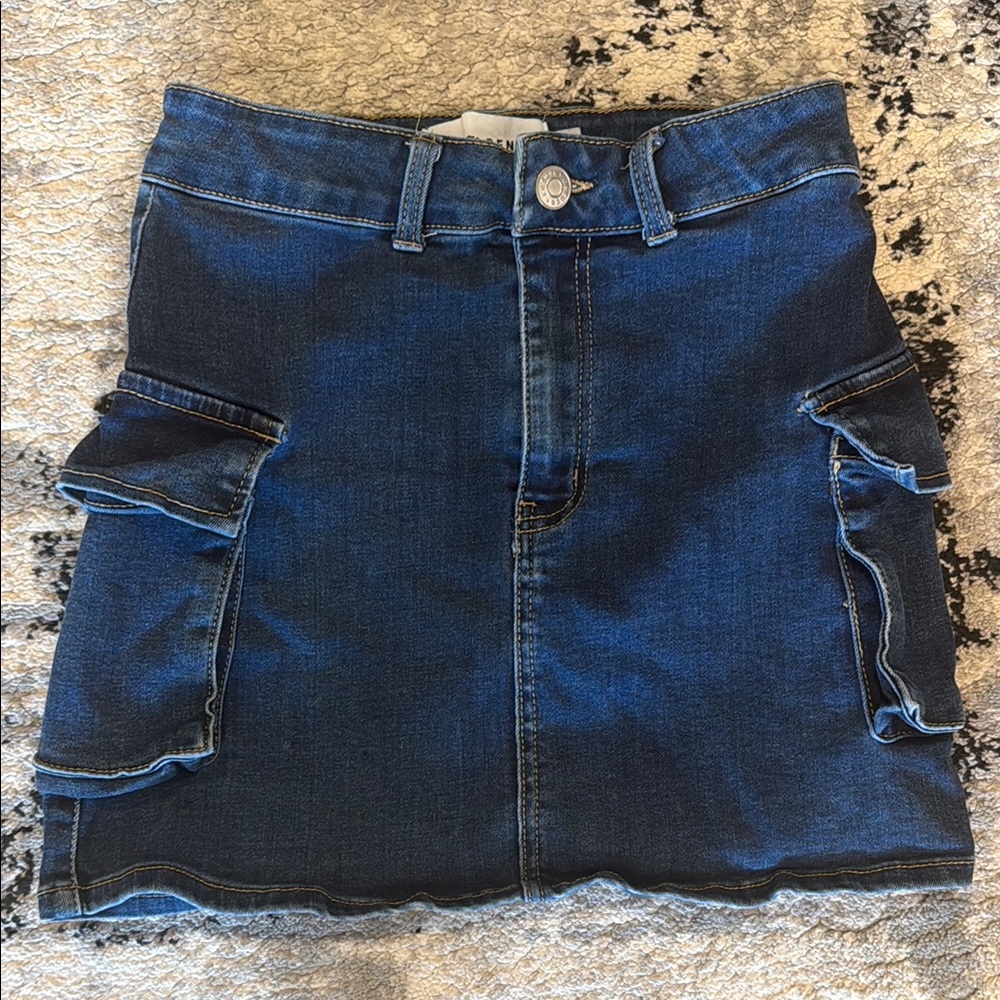 Denim Cargo skirt